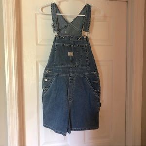 Vintage 90’s OLD NAVY Overall shorts, Size S Blue Jeans 100% cotton. 7pocket
